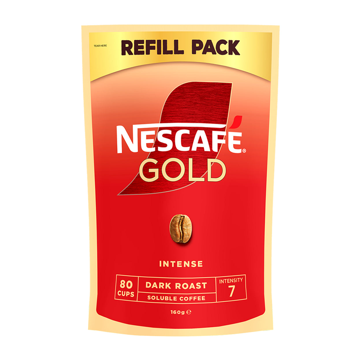 Nescafe Gold Intense Dark Roast Soluble Coffee Refill Pack 160g
