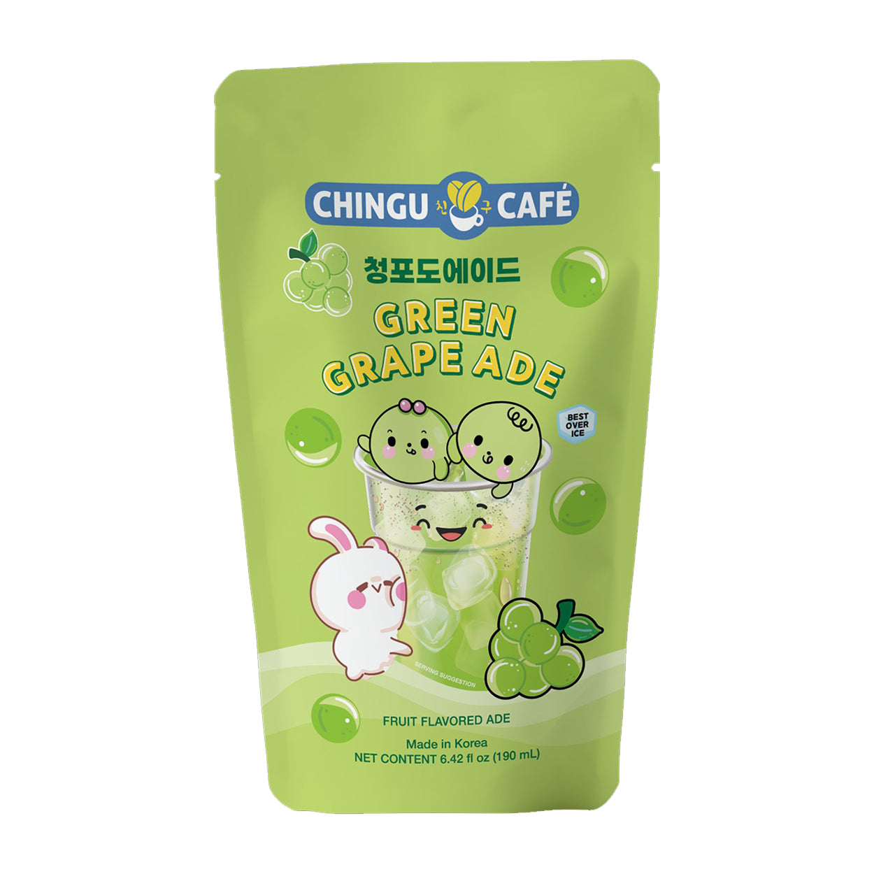 Chingu Cafe Green Grape Fruit Flavored Ade 190ml