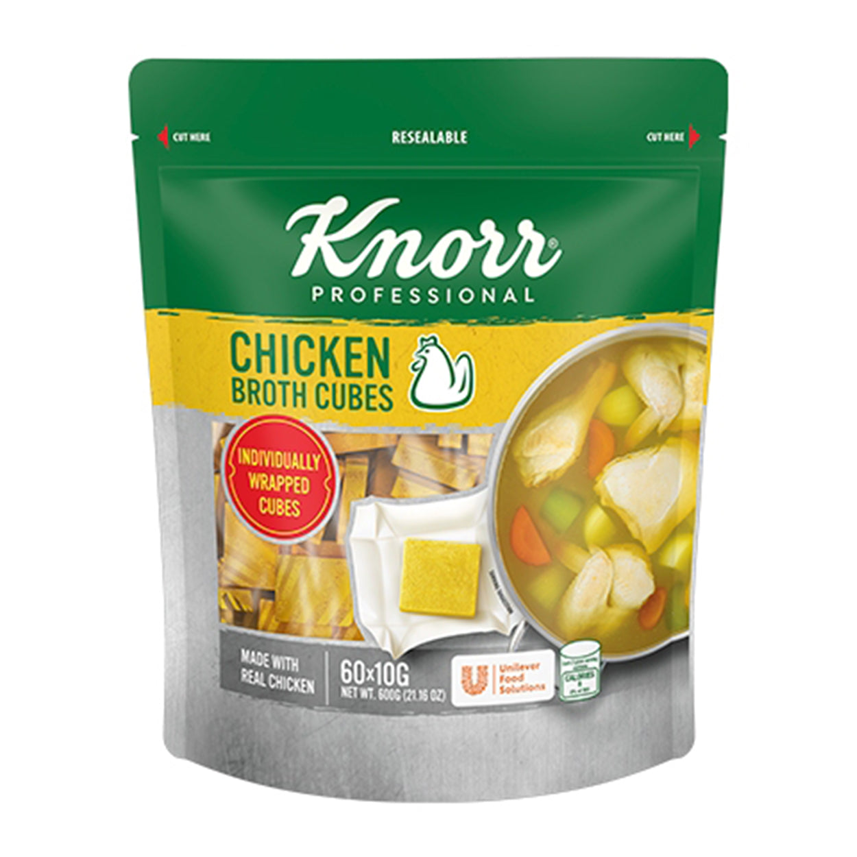 Knorr Professional Chicken Broth Cubes Resealable 60x10g