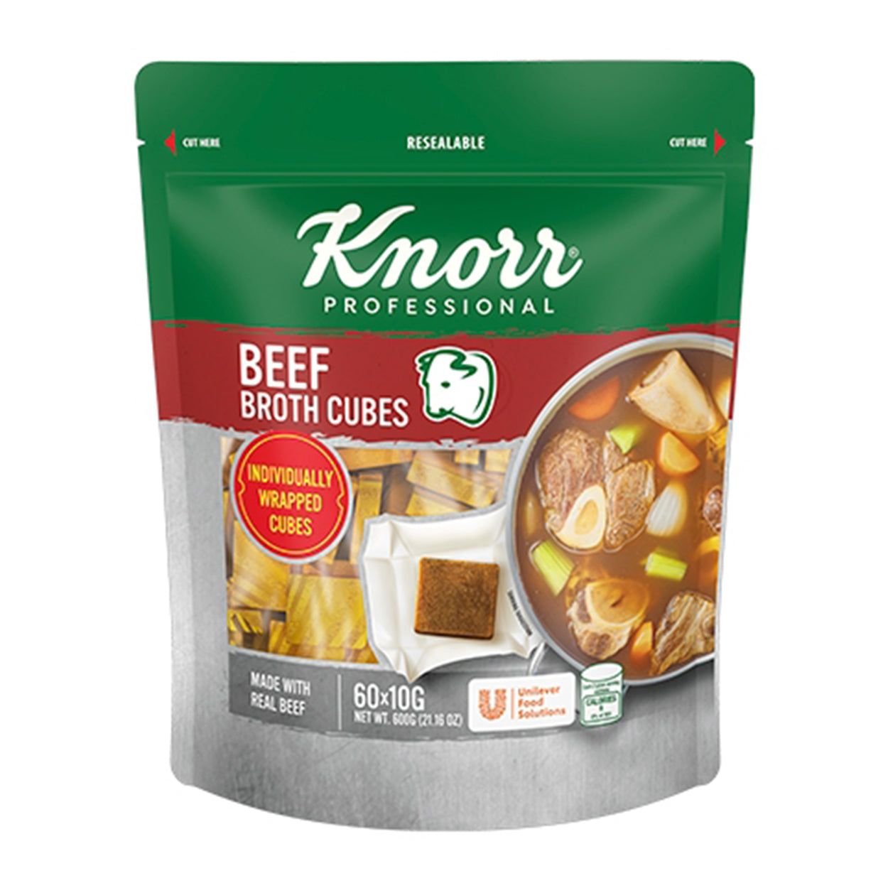 Knorr Professional Beef Broth Cubes Resealable 60x10g