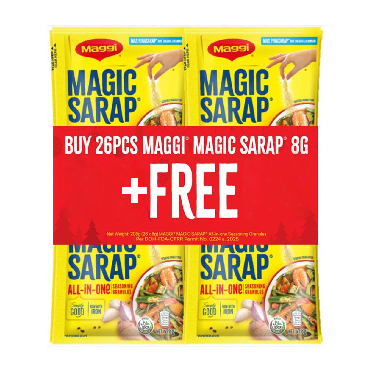 Maggi Magic Sarap All In One Seasoning Granules 26x8g with Free