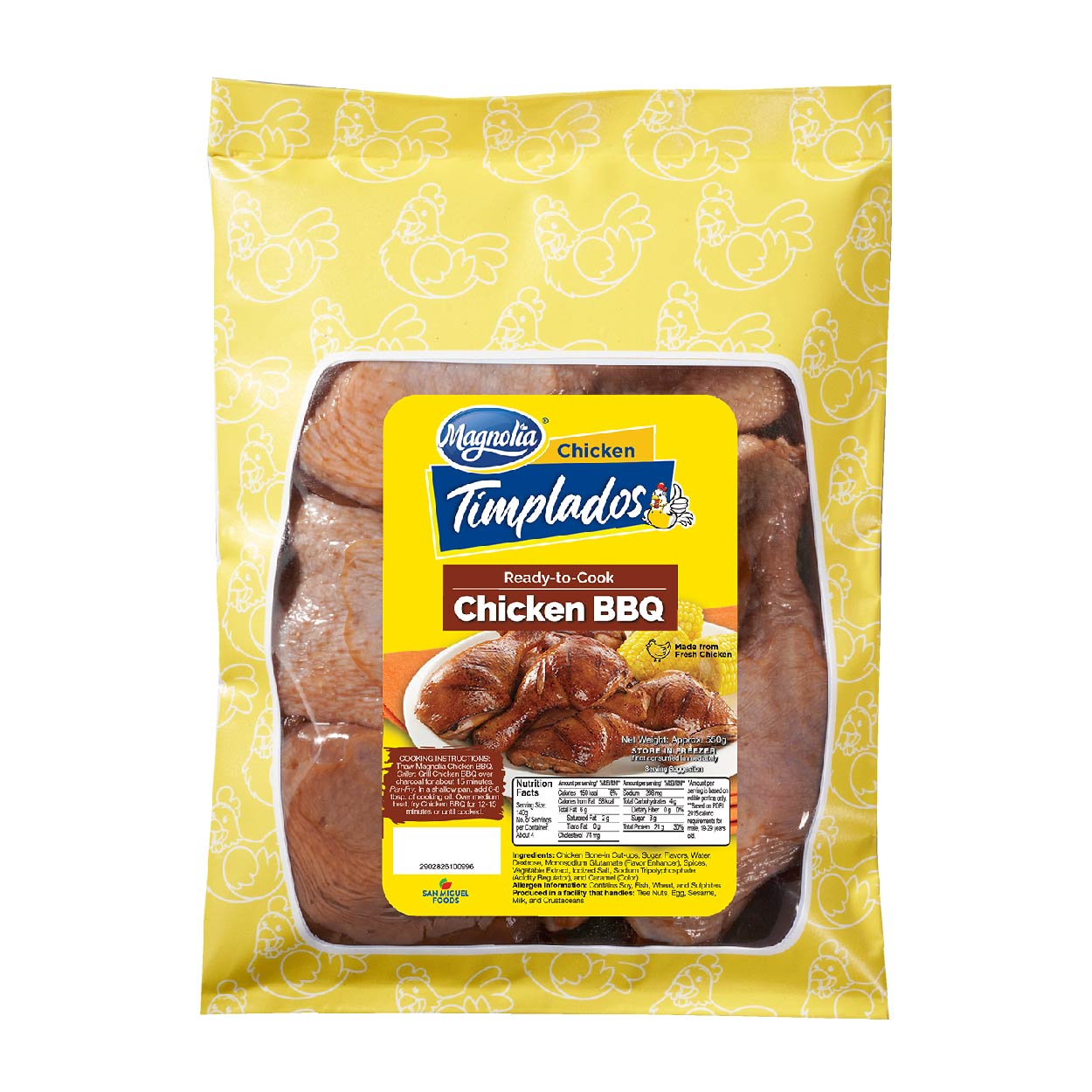 Magnolia Chicken Timplados Ready-to-Cook Chicken BBQ 550g