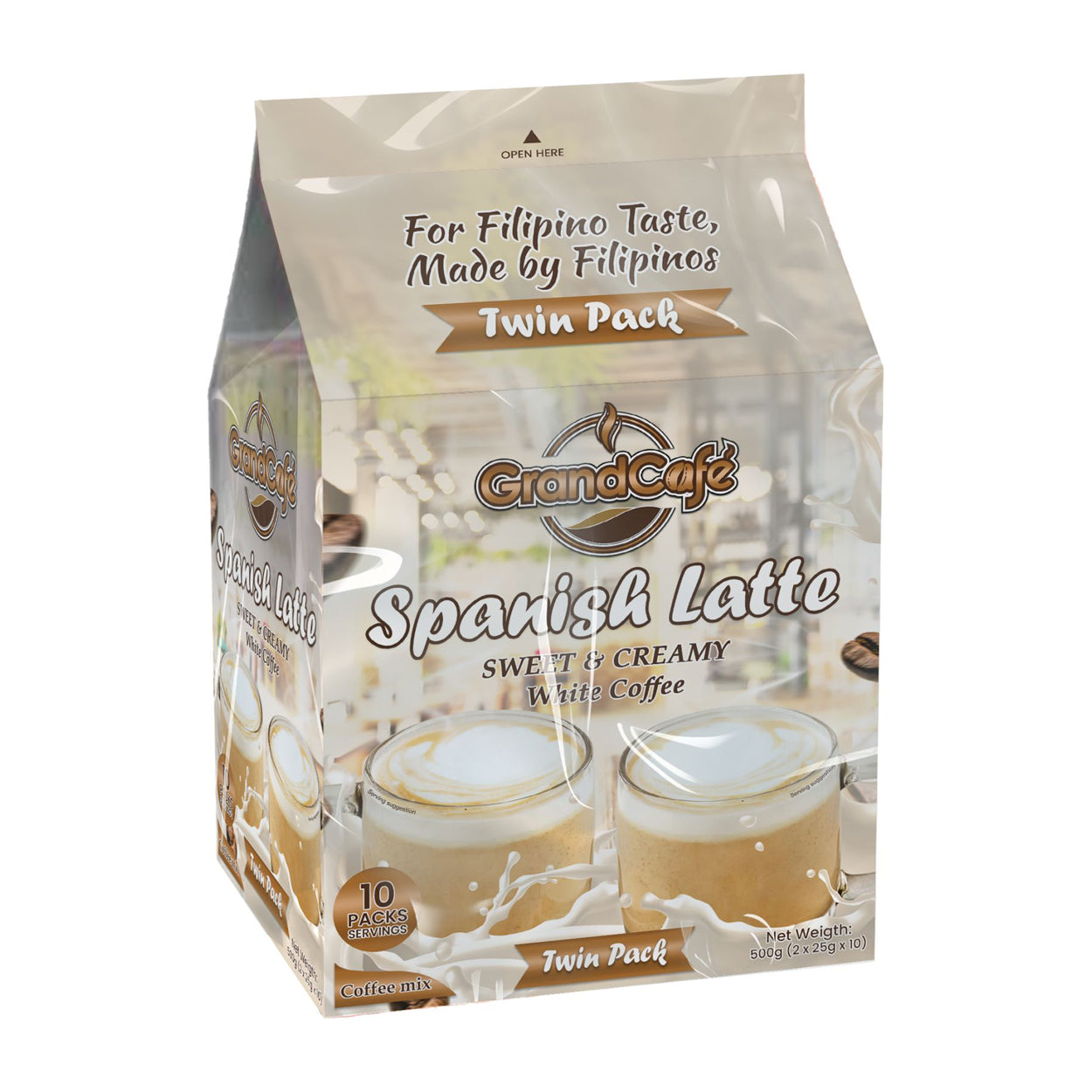 Grandcafe Spanish Latte Sweet & Creamy Coffee Mix Twin Pack10x50g