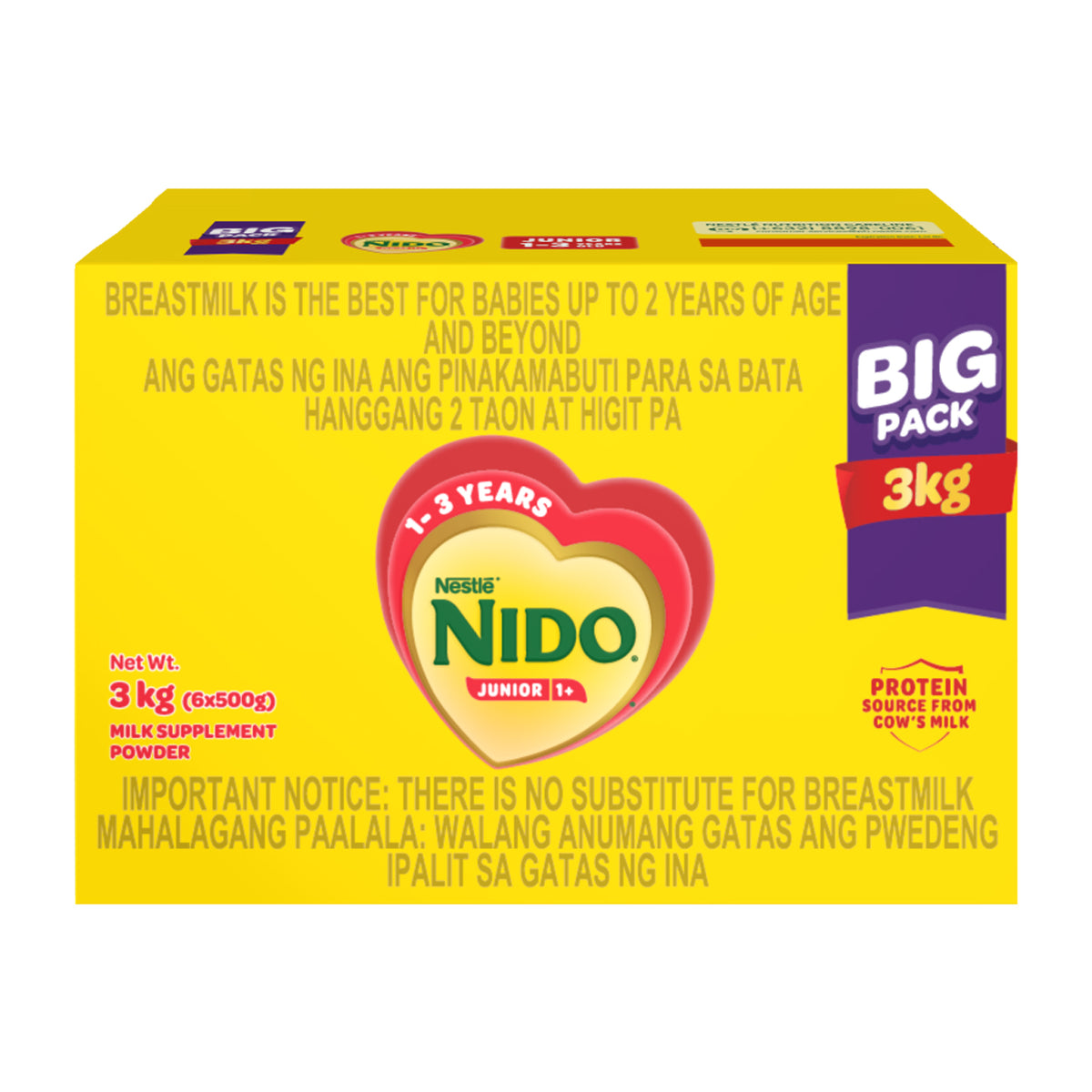 Nido Junior 1+ Milk Supplement Powder 1-3 years old 3kg