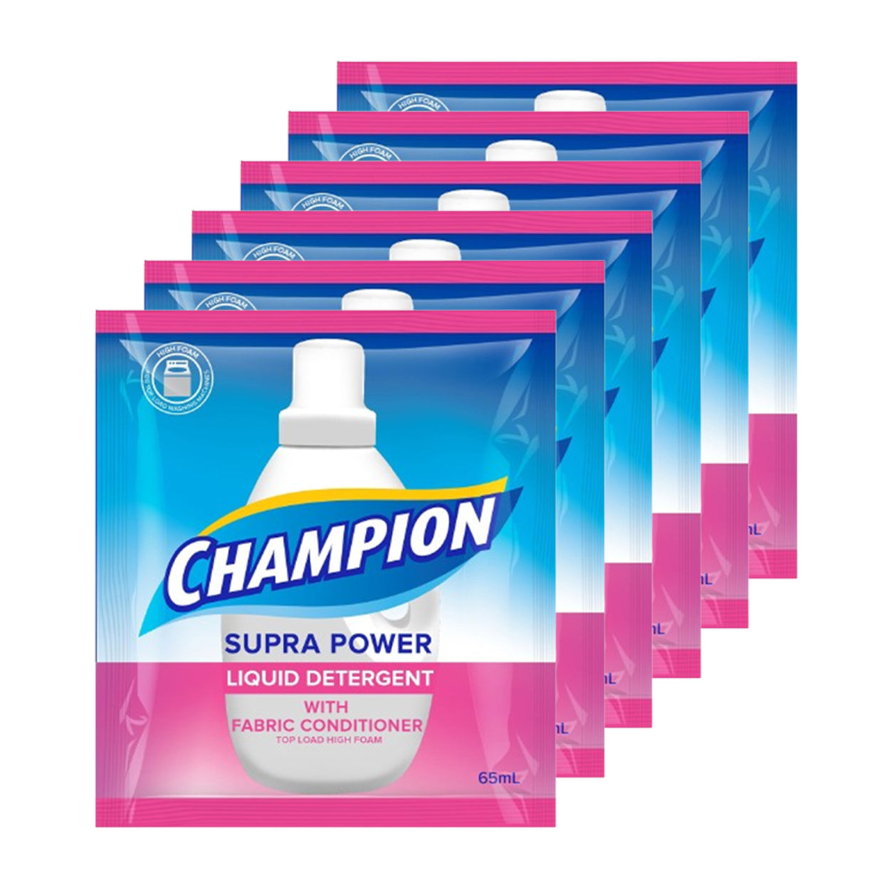 Champion Liquid Detergent SupraPower with FabricConditioner6x65ml