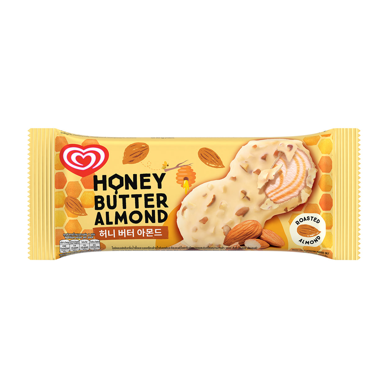 Selecta Walls Honey Butter Almond Ice Cream Stick 88ml