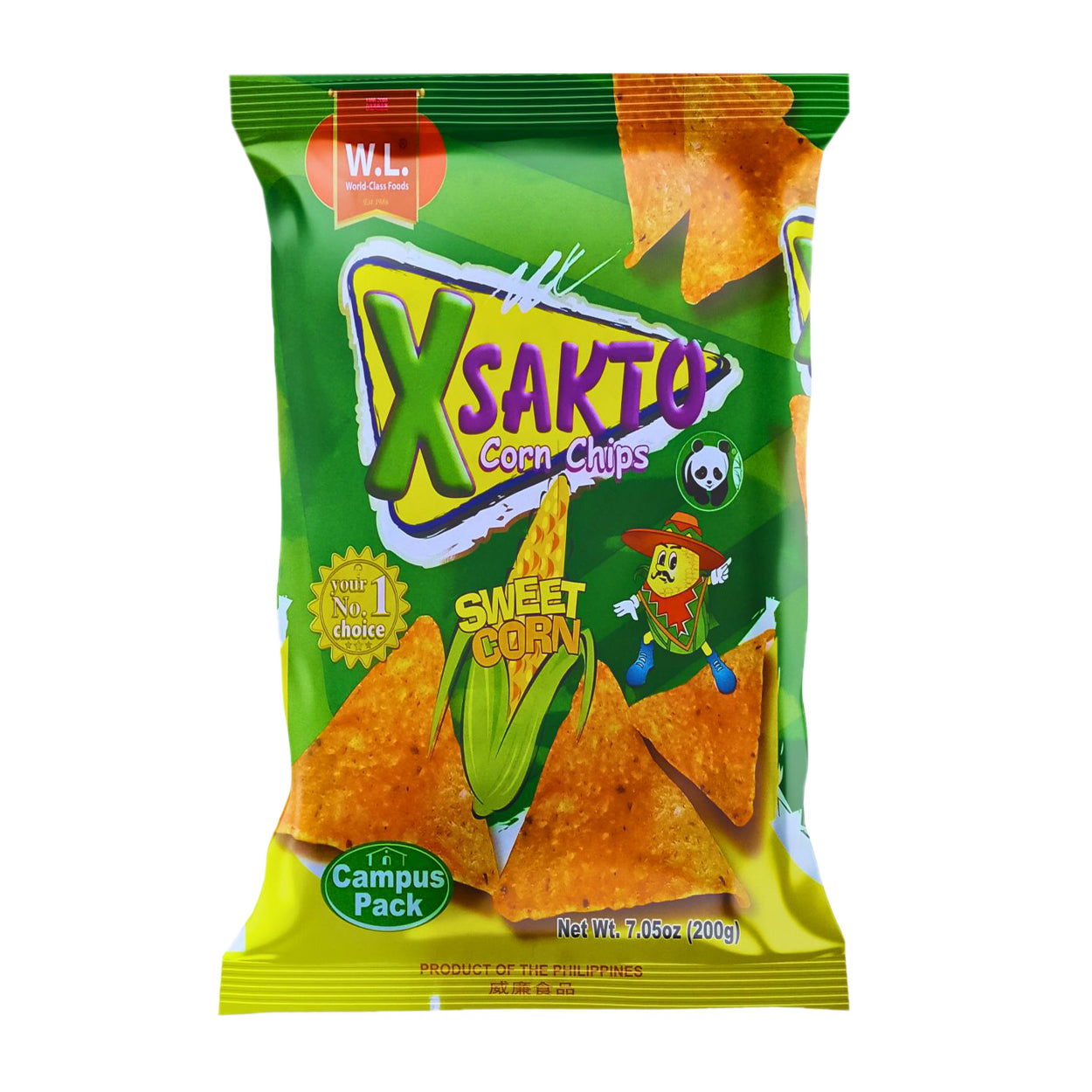 Xsakto Corn Chips Sweet Corn Campus Pack 200g