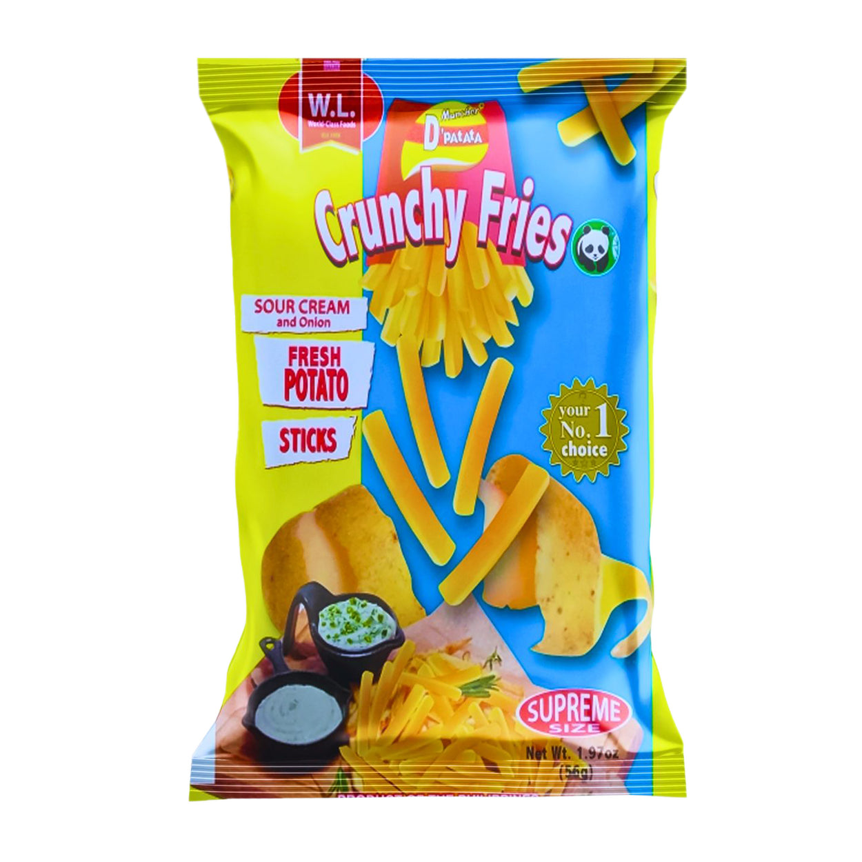 Muncher D Patata CrunchyFries SourCream and Onion Supreme Size56g