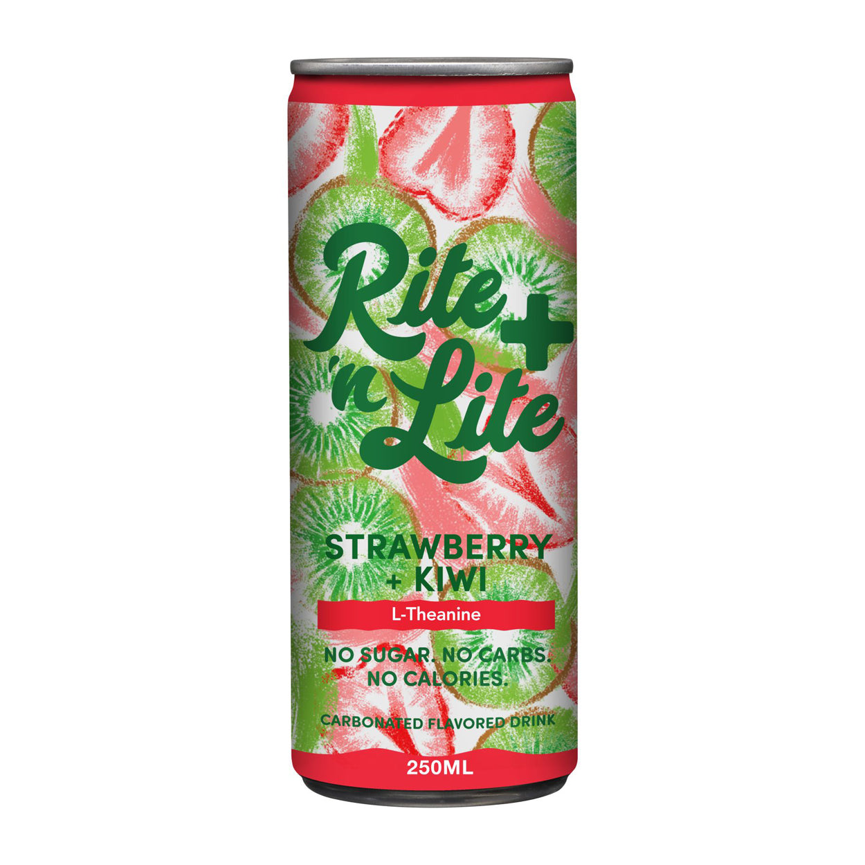 Rite 'N Lite Strawberry + Kiwi Carbonated Flavored Drink Can250ml
