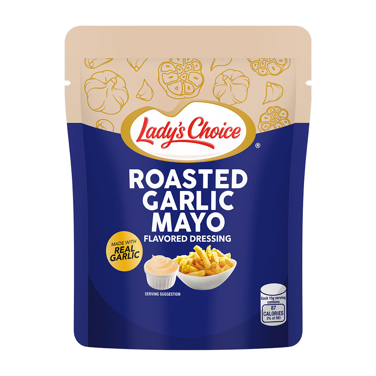 Lady's Choice Flavored Dressing Roasted Garlic Mayo 100ml