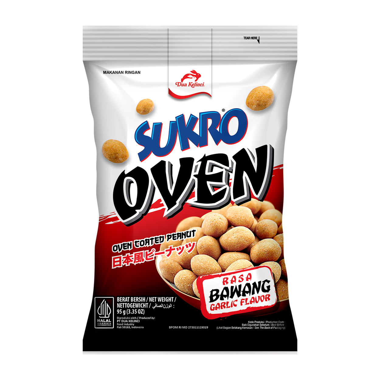 Sukro Oven Coated Peanut Garlic Flavor 95g