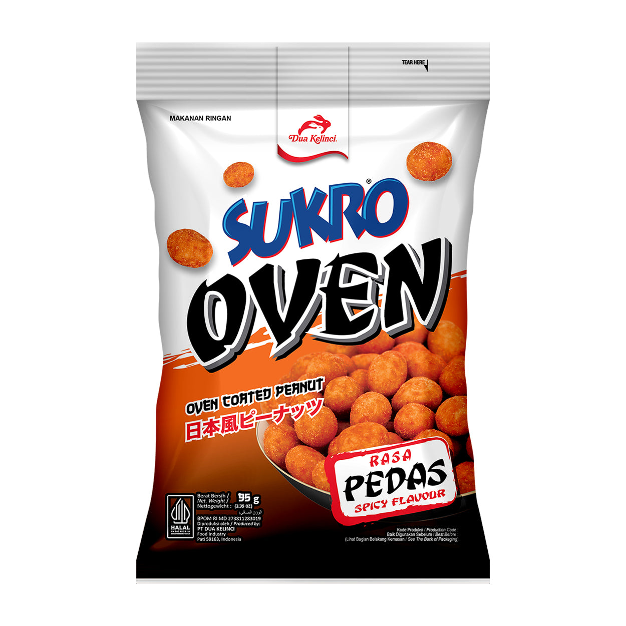 Sukro Oven Coated Peanut Spicy Flavor 95g