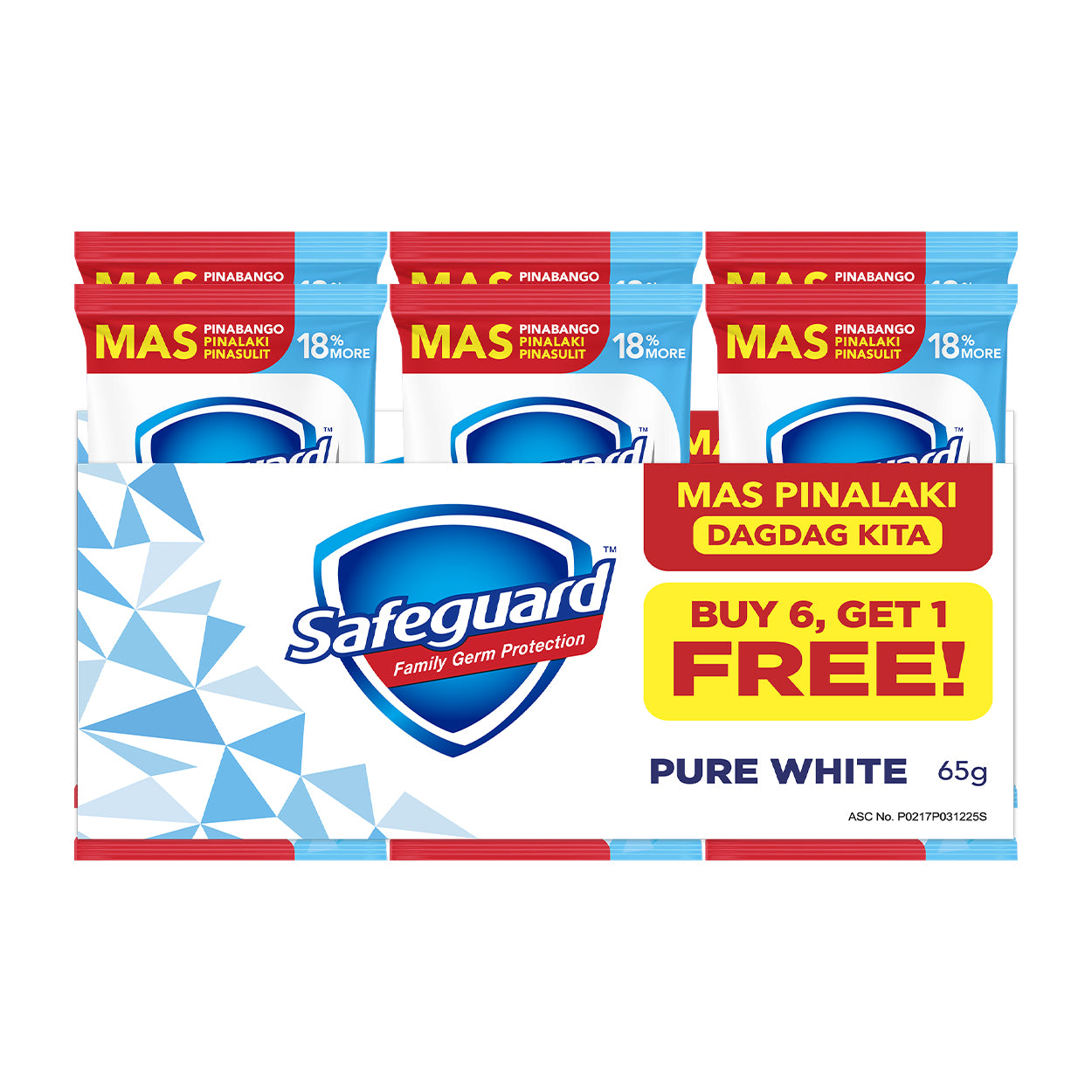 Safeguard Soap Pure White 6x65g + Free