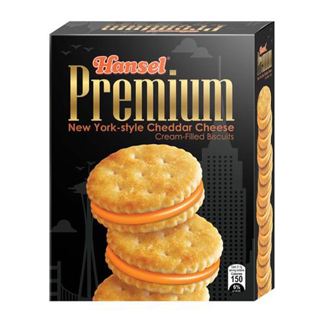 Rebisco Hansel Premium Cheddar Cheese Cream-Filled Biscuits 190g