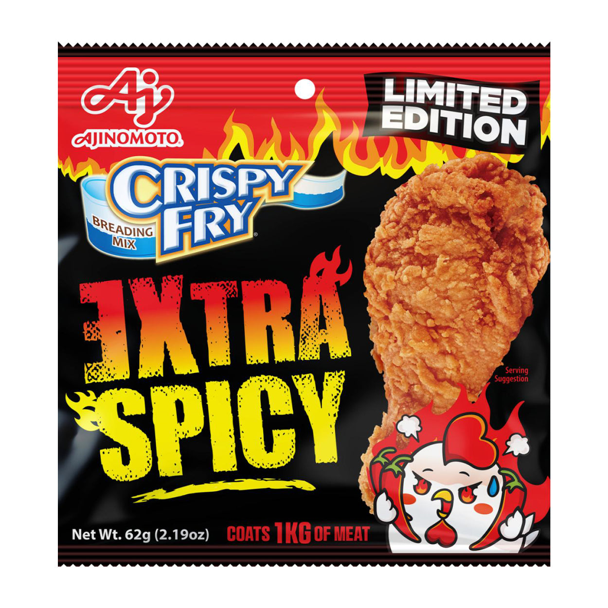 Ajinomoto Crispy Fry Extra Spicy Breading Mix 62g