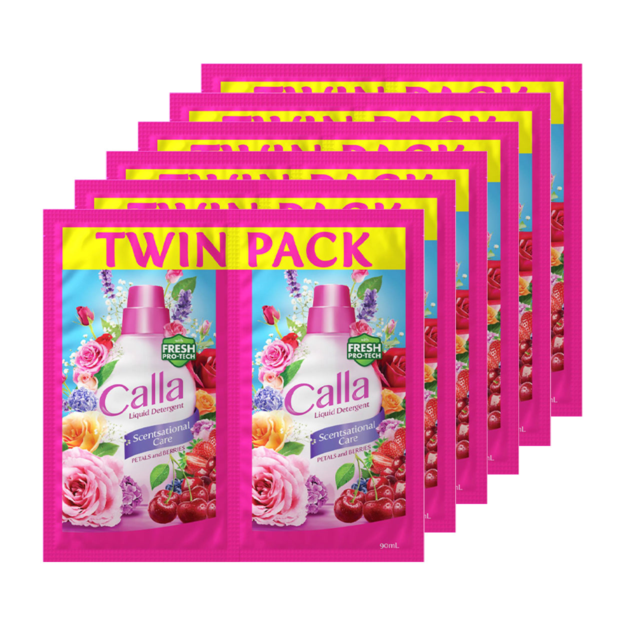 Calla Liquid Detergent Petal and Berries Twin Pack 6x90ml