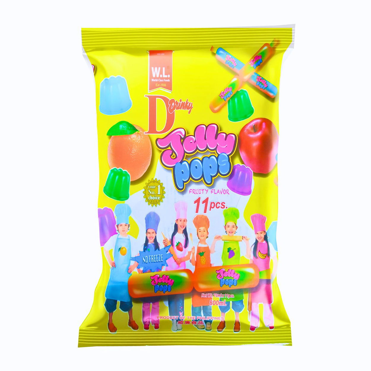Drinky Jelly Pops Fruity Flavor 11x73ml