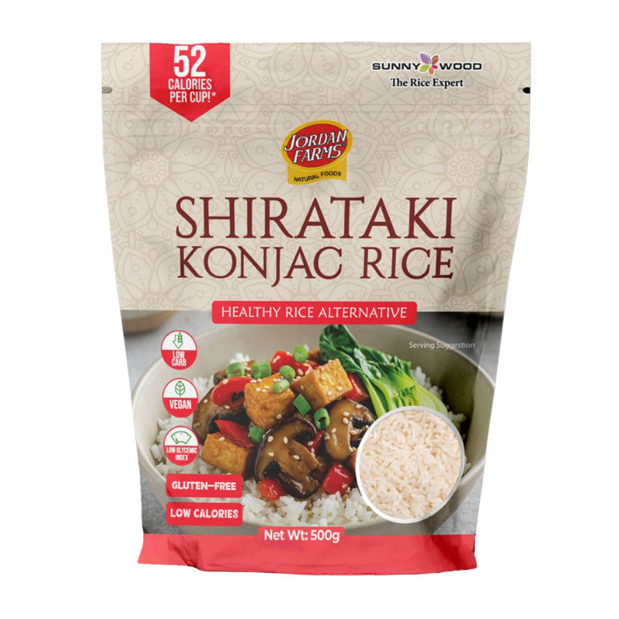 Jordan Farms Shirataki Konjac Rice 500g