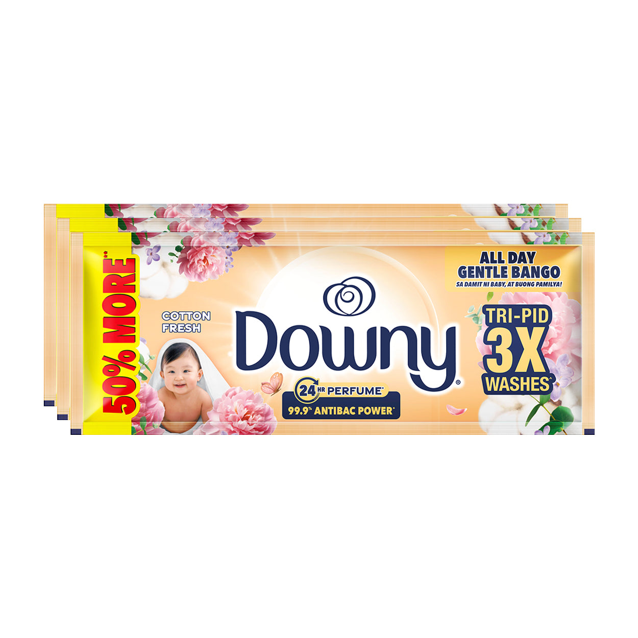 Downy Baby Perfume Fabric Conditioner Cotton Fresh Tripid 3x75ml