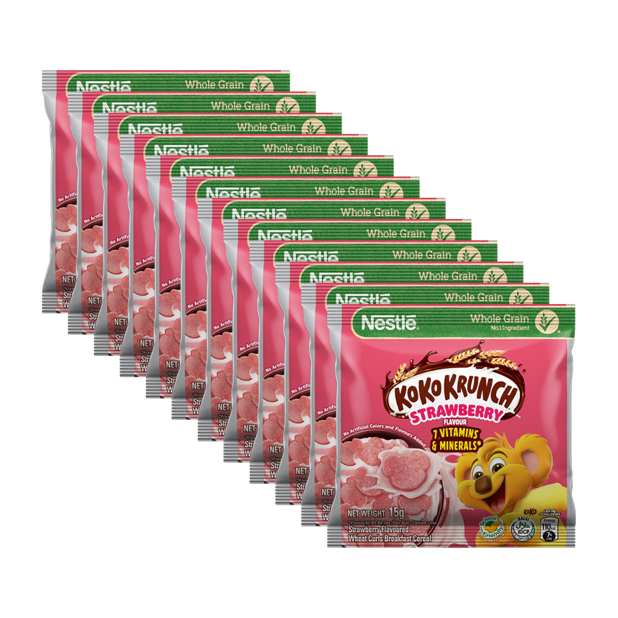 Nestle Koko Krunch Cereal Strawberry Flavour 12x15g