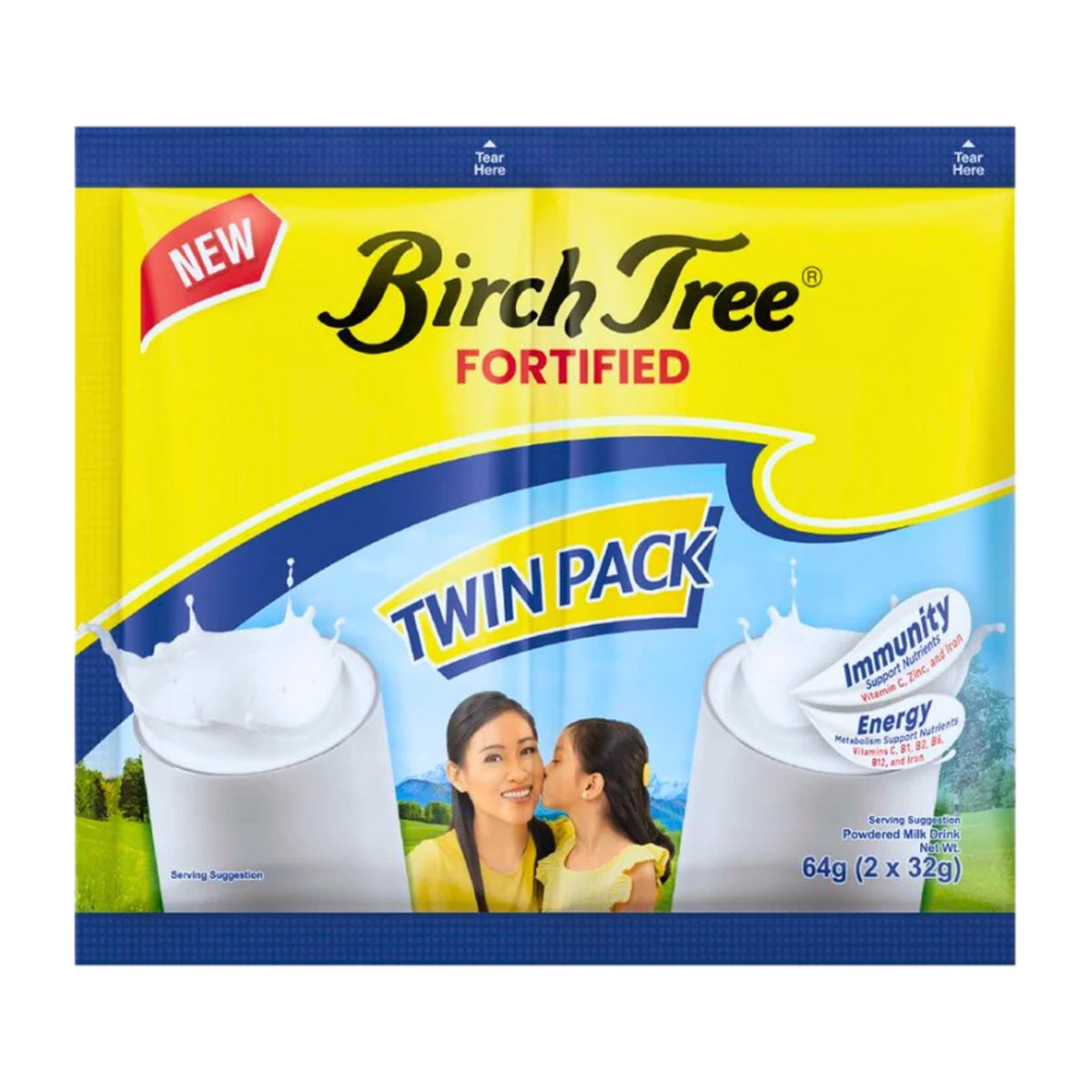 Birch Tree Fortified Powdered Milk Drink Twin Pack 64g