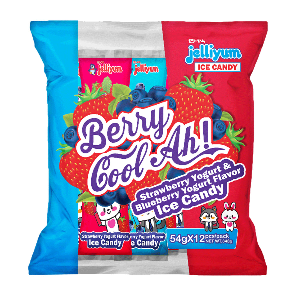Jelliyum Berry Cool Ah IceCandy Strawberry & Blueberry Flavor648g