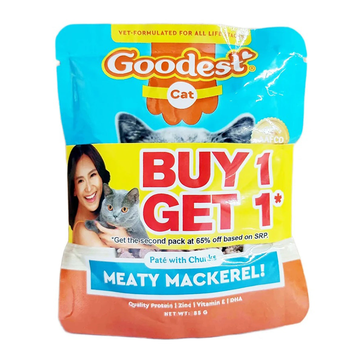 Goodest CatFood Pate w/ Chunks MeatyMackerel85g Buy1Get2nd 65%OFF