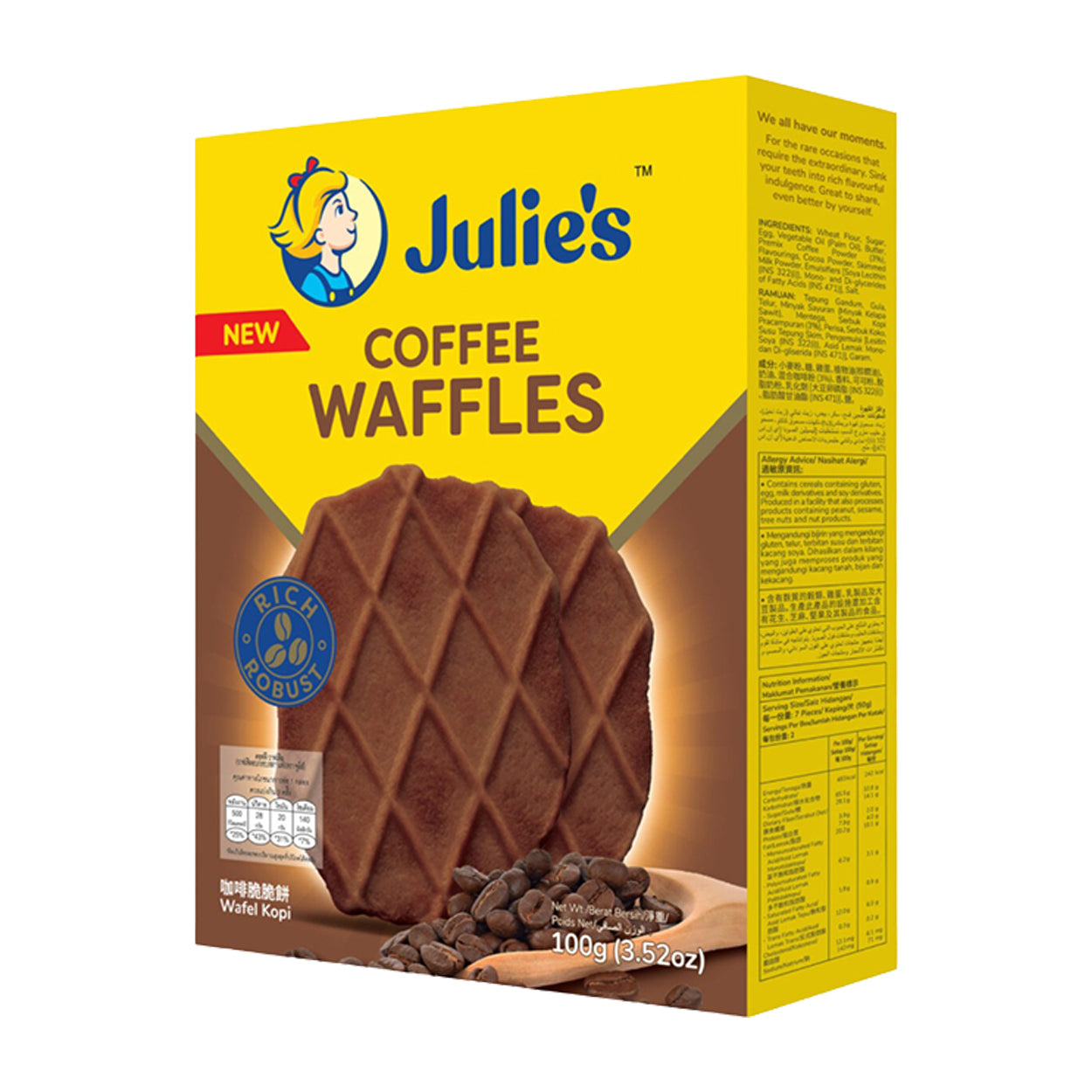 Julie's Coffee Waffles 100g