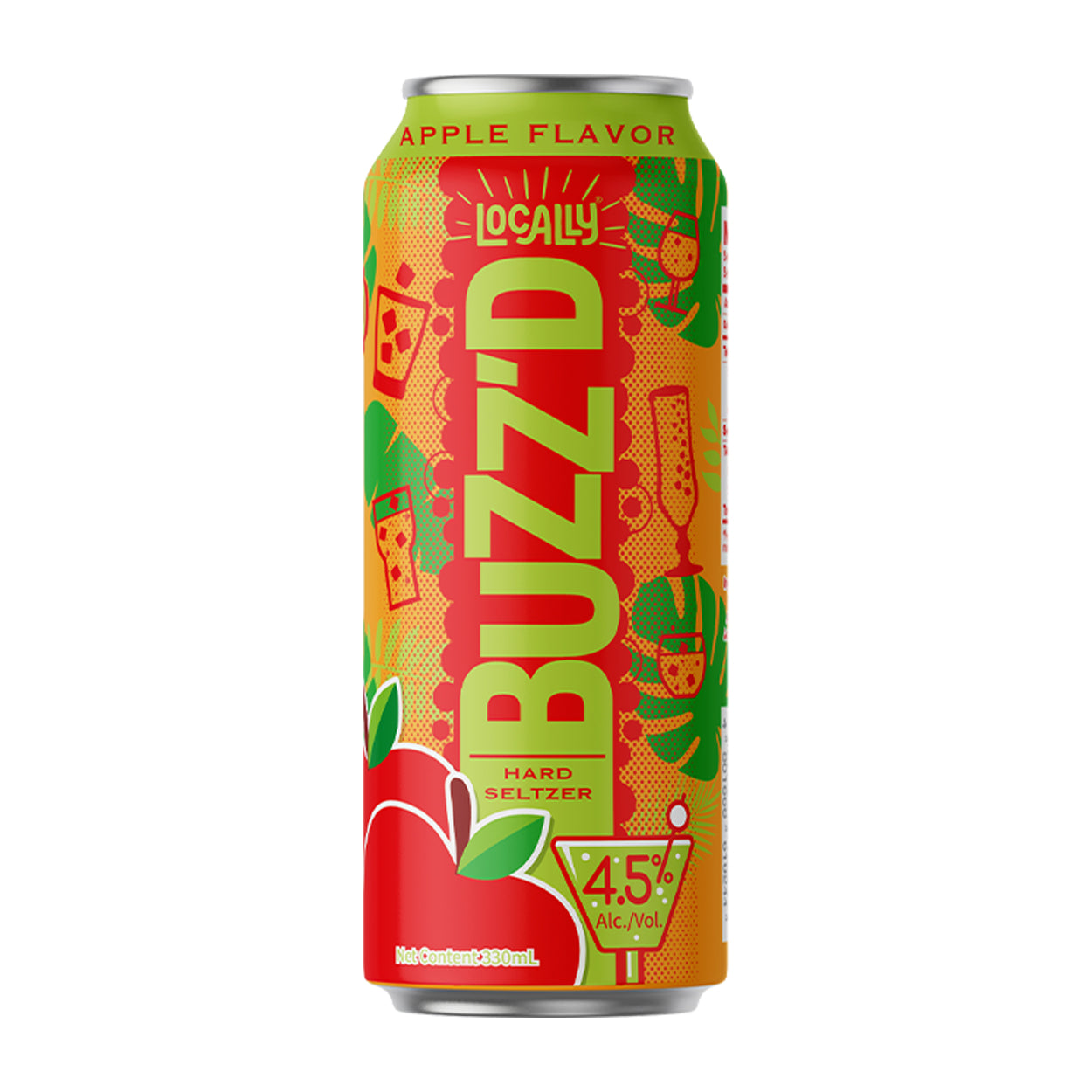 Locally Buzz'd Hard Seltzer Apple Flavor 330ml