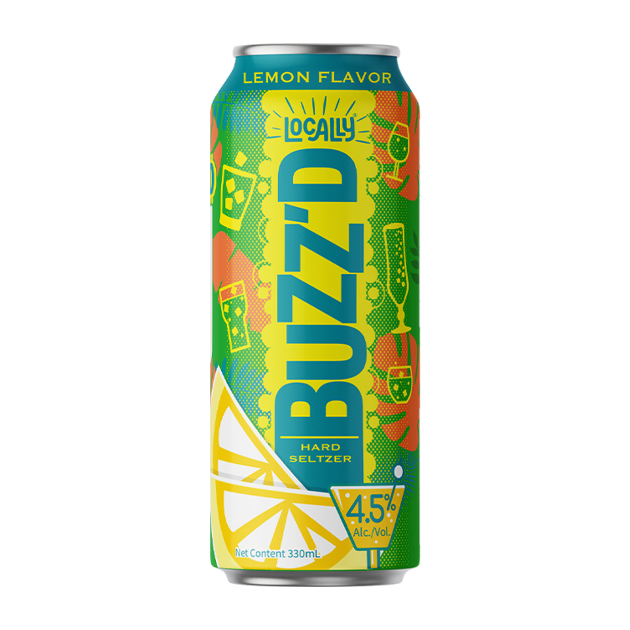 Locally Buzz'd Hard Seltzer Lemon Flavor 330ml