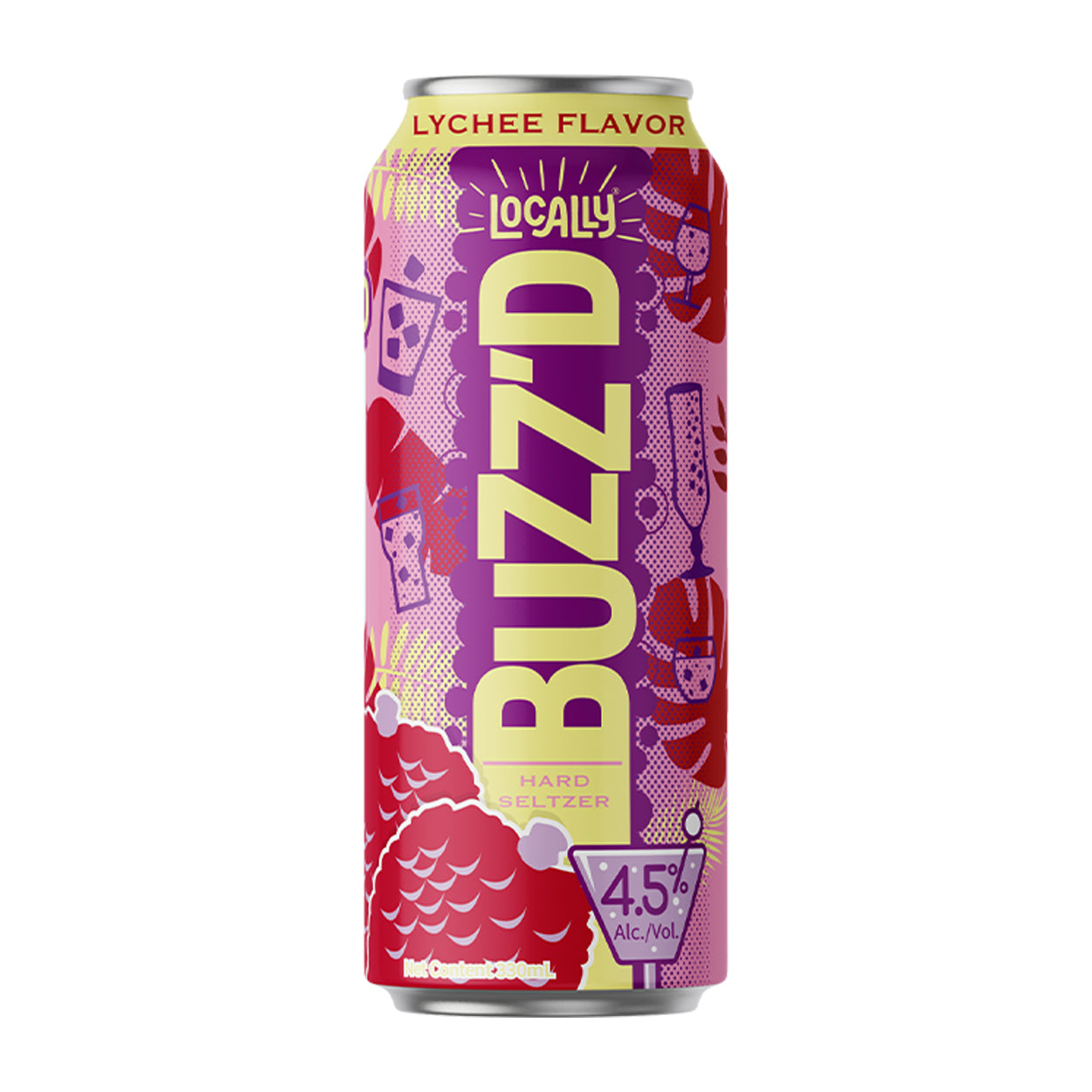 Locally Buzz'd Hard Seltzer Lychee Flavor 330ml