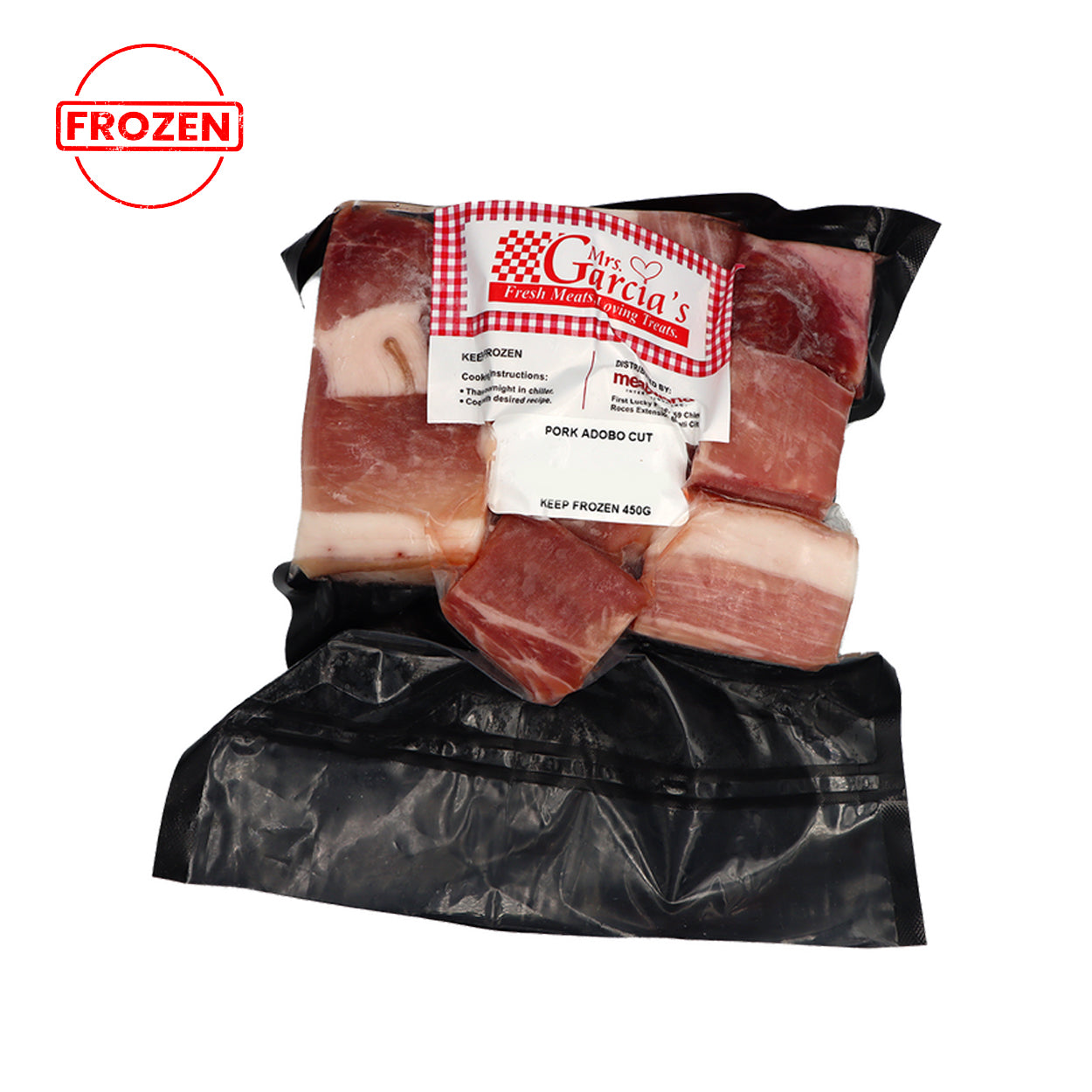 Mrs .Garcia's Pork Adobo Cut 450g Frozen Packed