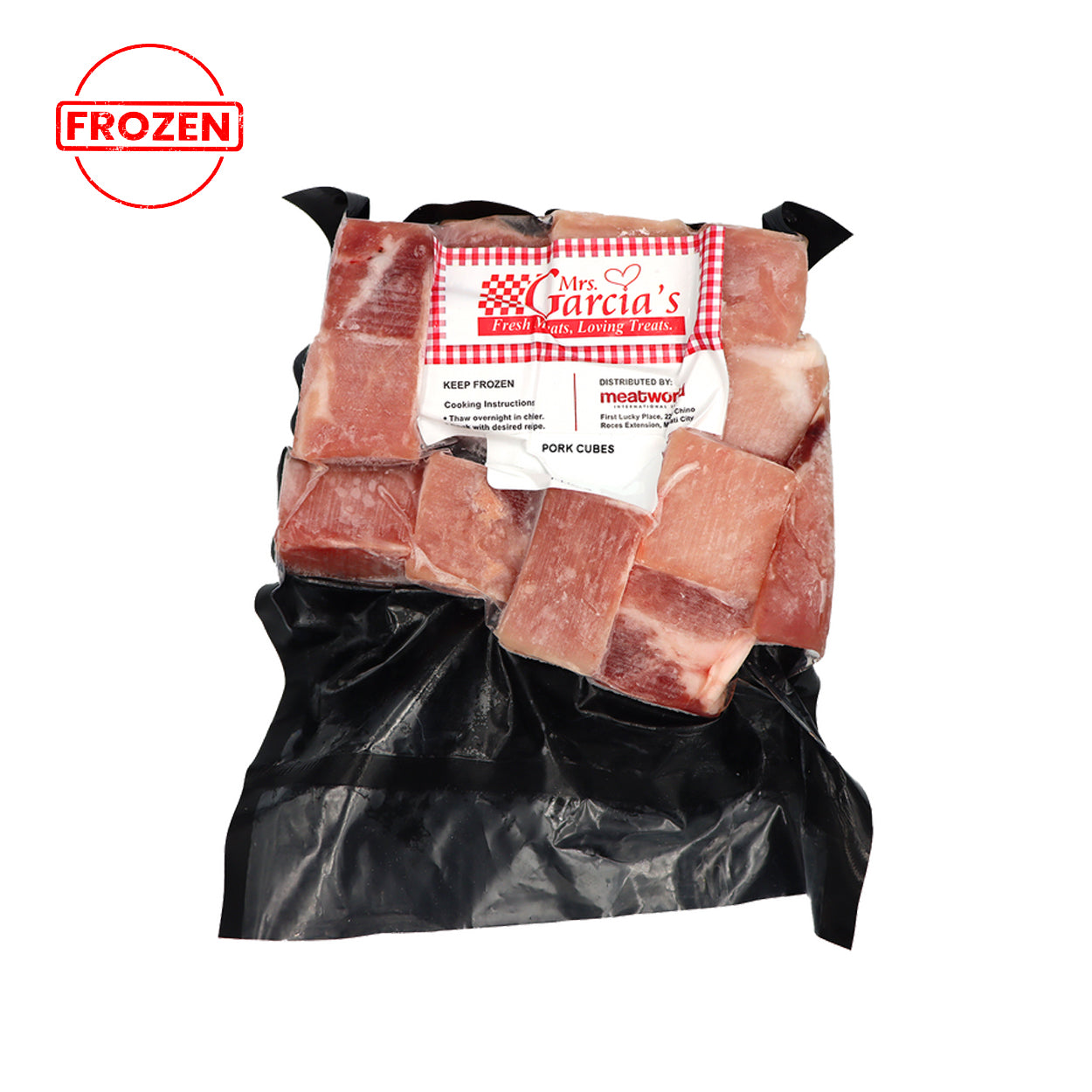 Mrs. Garcia's Pork Cubes 450g Frozen Packed