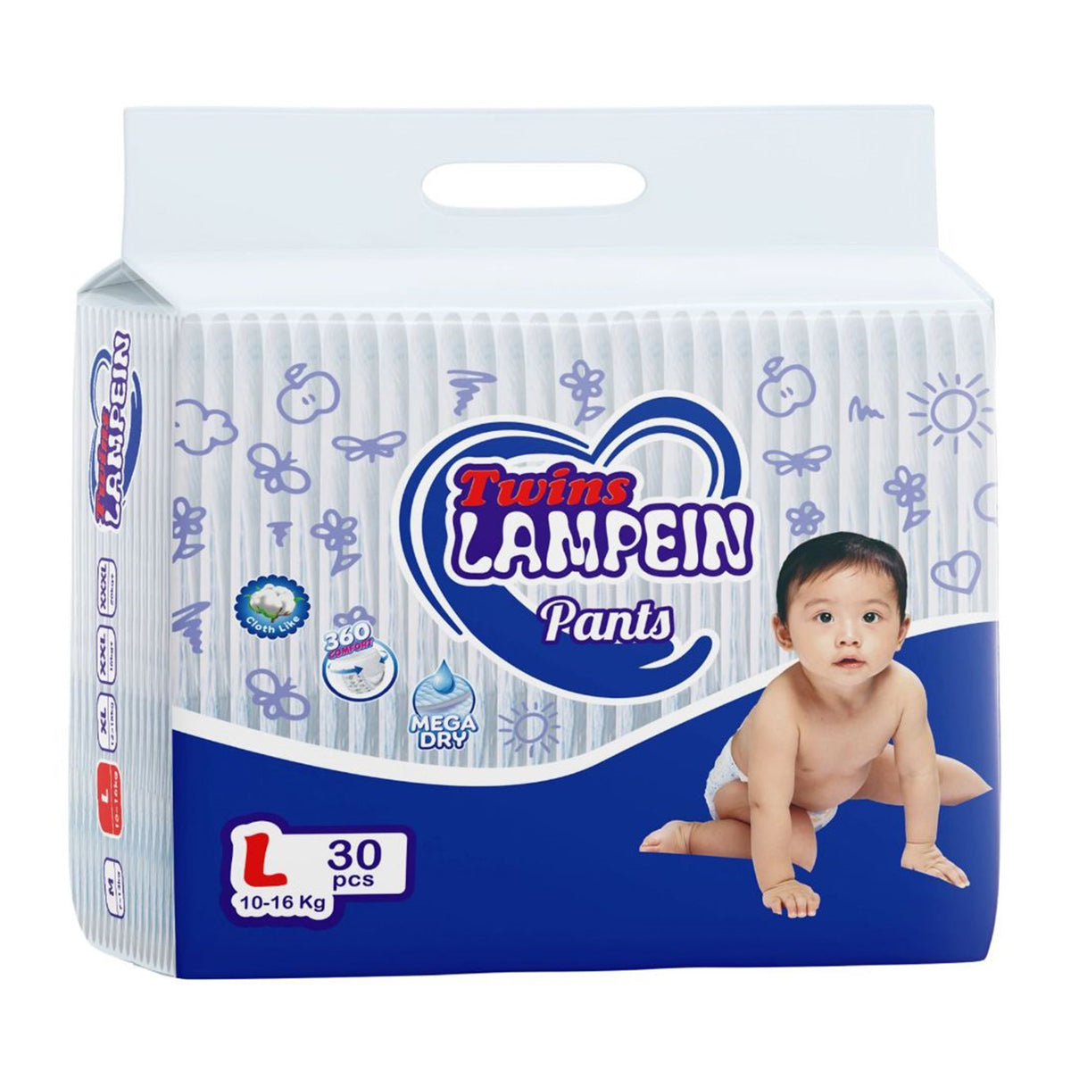 Twins Lampein Baby Pants Diaper Large 30s