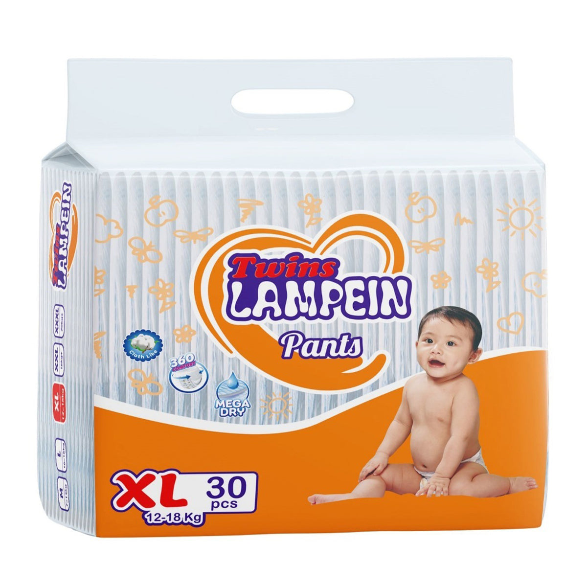 Twins Lampein Baby Pants Diaper XL 30s