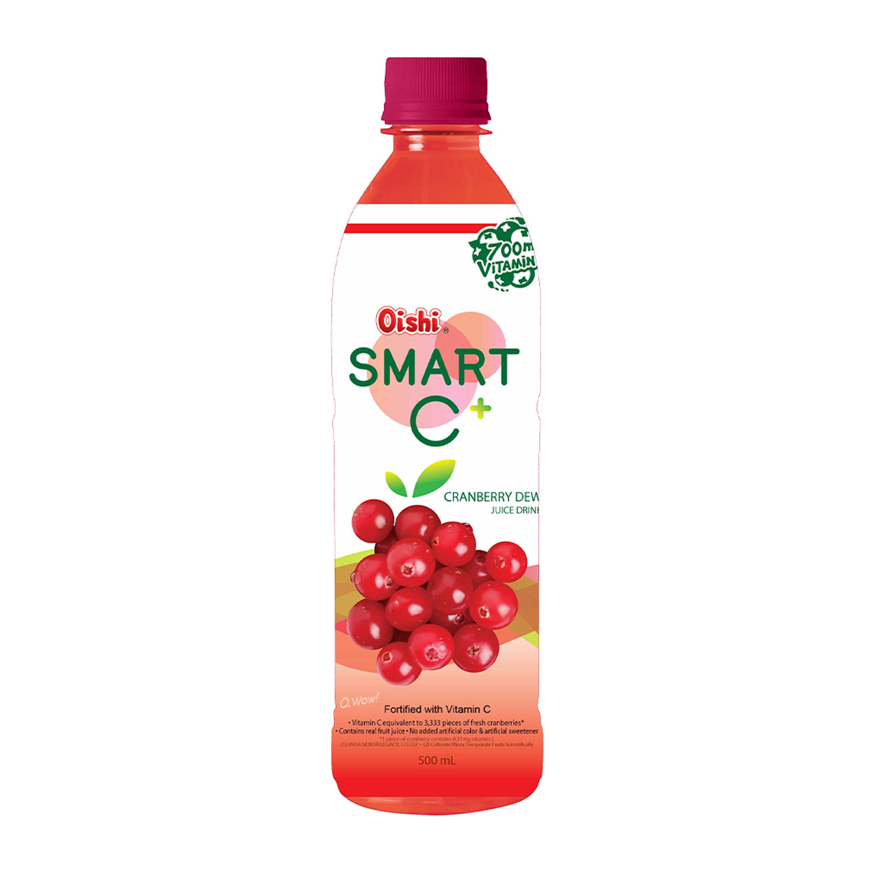 Oishi Smart C+ Cranberry Dew Juice Drink 500ml