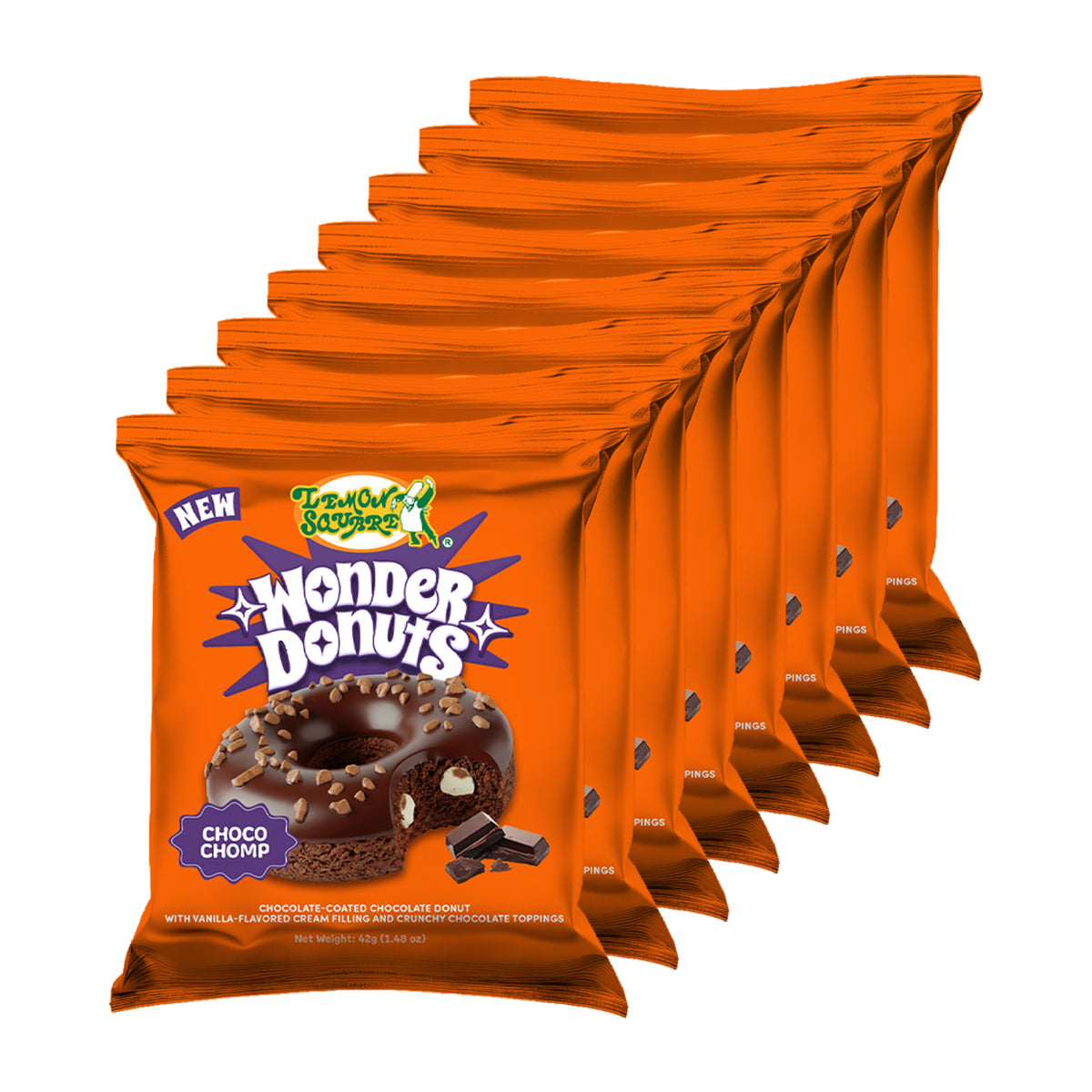 Lemon Square Wonder Donuts Choco Chomp 8x42g