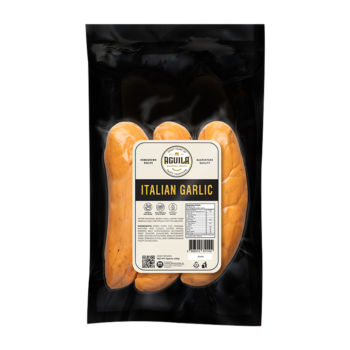 Aguila Italian Garlic Sausage 250g