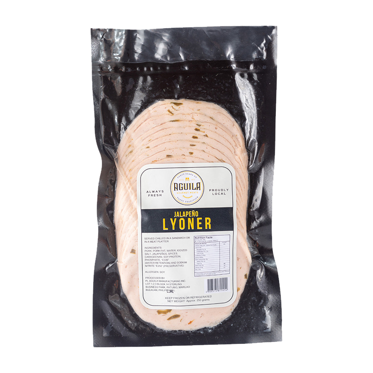 Aguila Jalapeno Lyoner Ham 250g