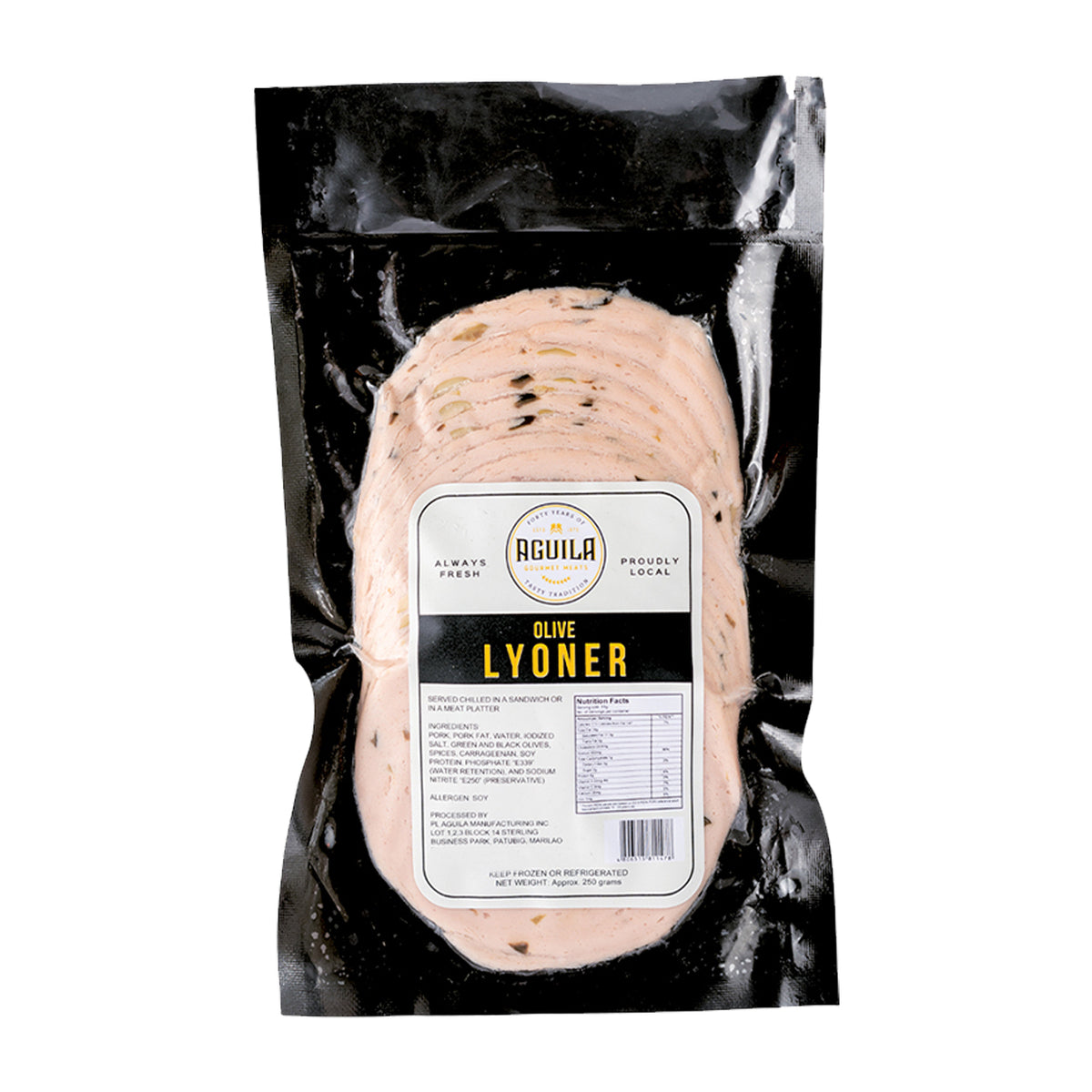 Aguila Olive Lyoner Ham 250g