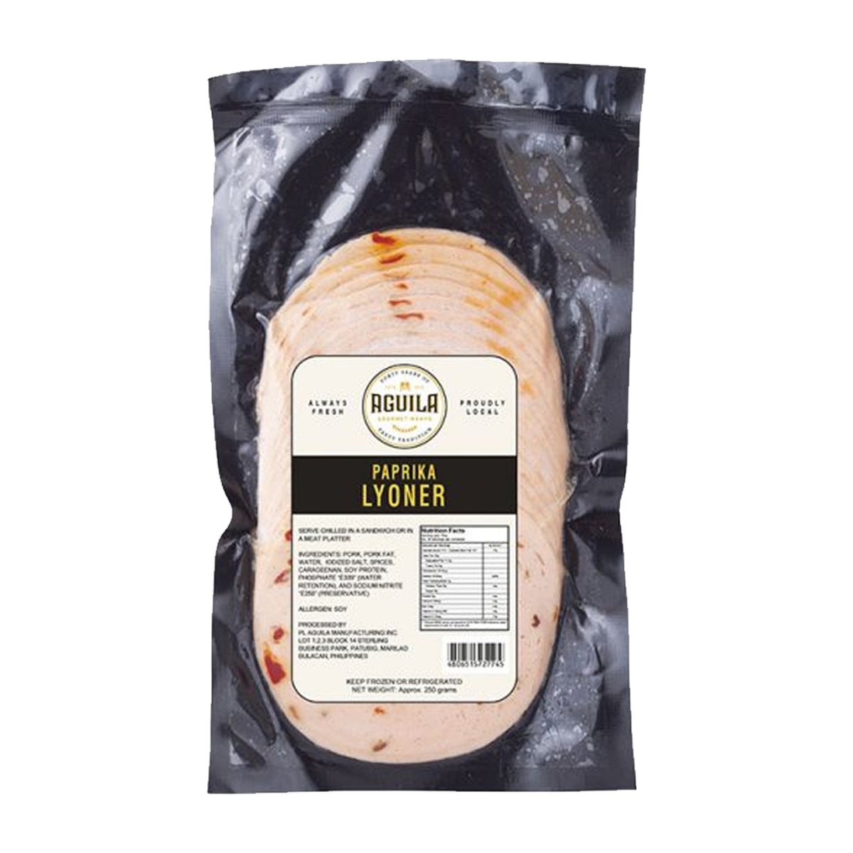 Aguila Paprika Lyoner Ham 250g