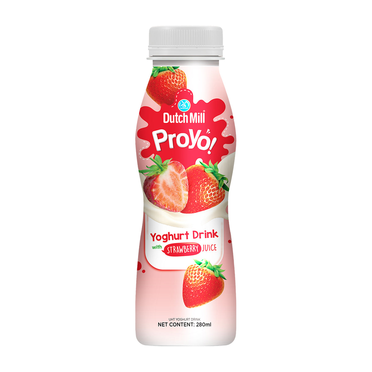Dutch Mill Proyo Yoghurt Drink with Strawberry Juice UHT 280ml