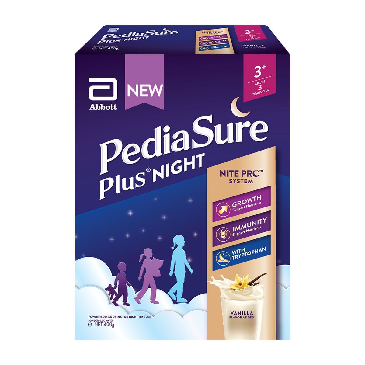 PediaSure PlusNight 3+ Above 3 Y.O. PowderedMilkDrink Vanilla400g