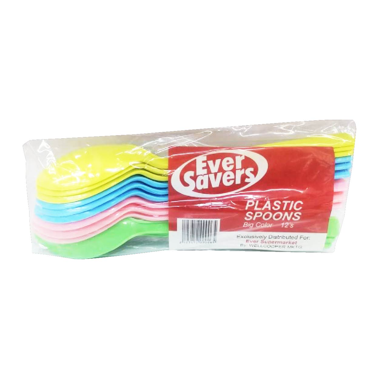 Ever Savers Disposables Plastic Spoon Big Color 12s