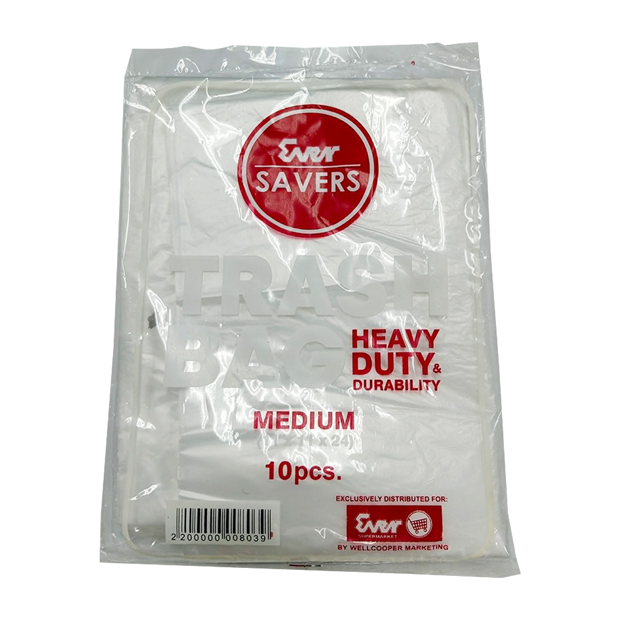 Ever Savers Trash Bag Transparent Medium 10s