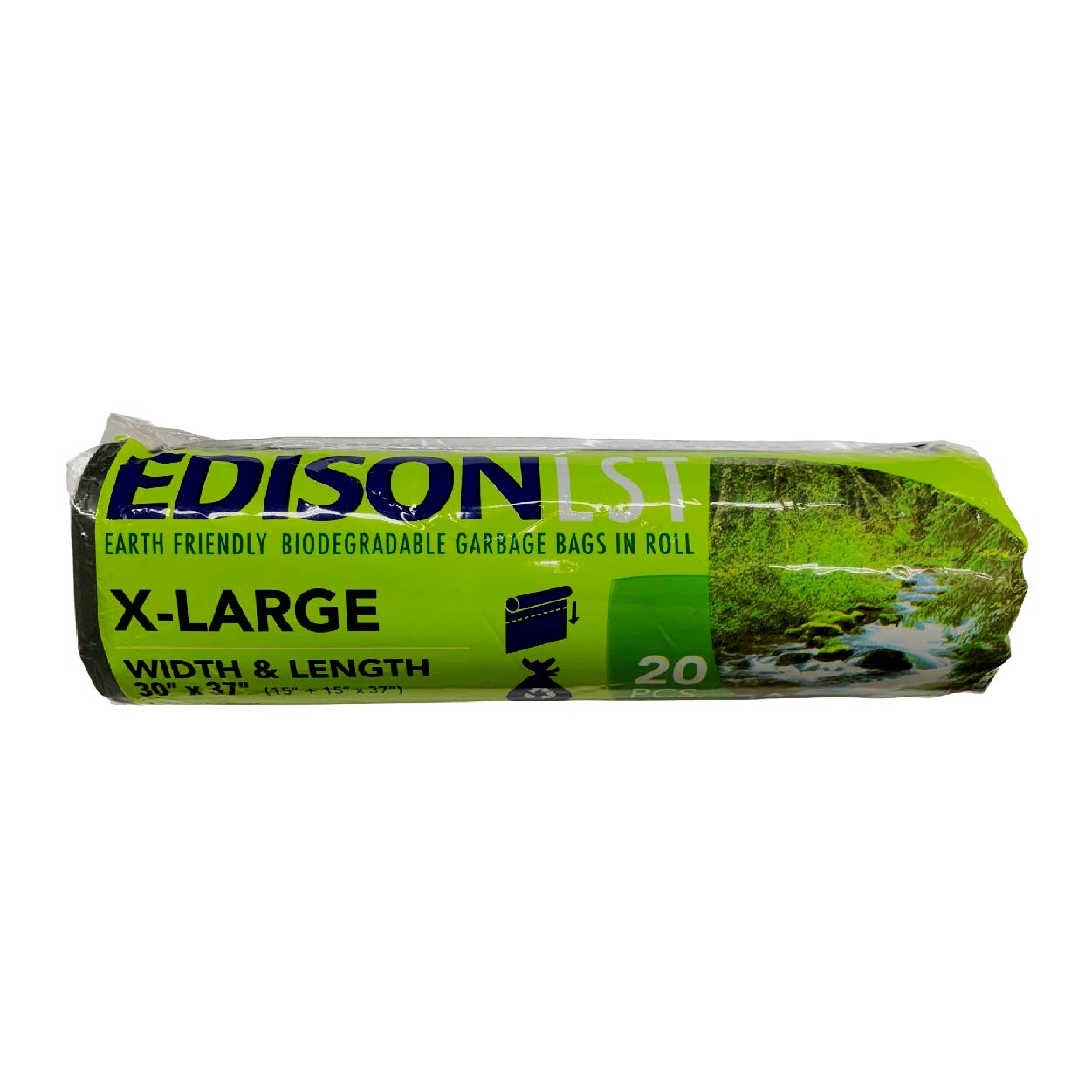 Edison Garbage Roll Bag Black XL 20s