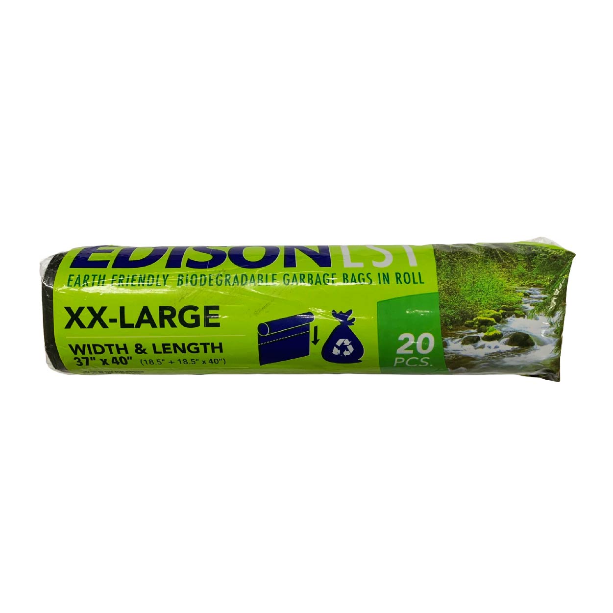 Edison Garbage Roll Bag Black XXL 20s