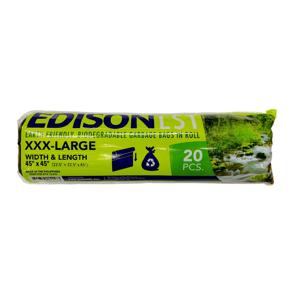 Edison Garbage Roll Bag Black XXXL 20s