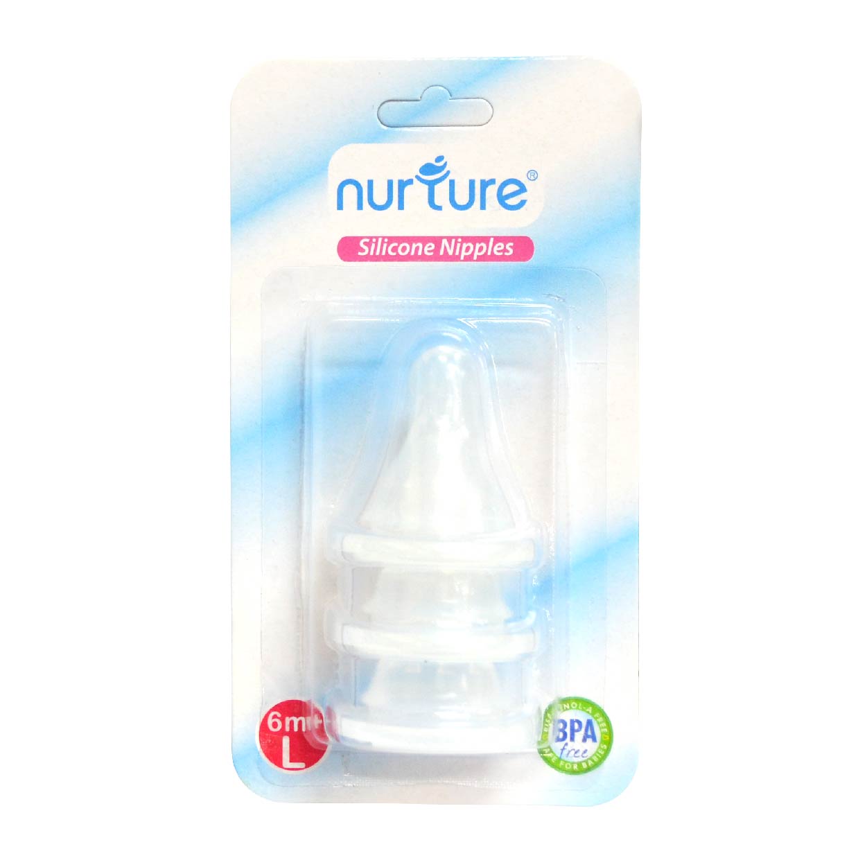 Nurture Silicone Nipples Blister Large 3s