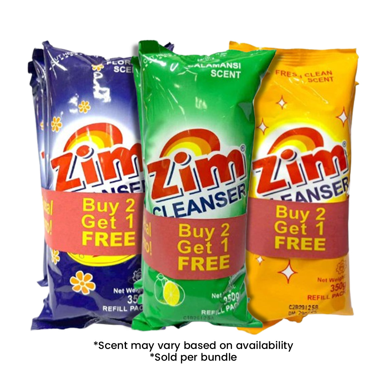 Zim Powder Cleanser Assorted Refill 350g Buy 2 Get 1 Free
